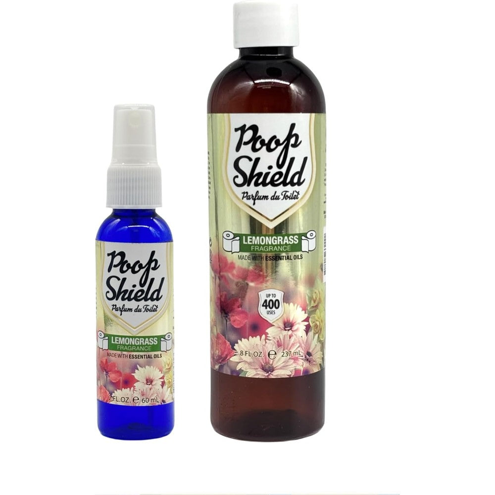 Mystic Romance Poop Shield Lemongrass Toilet Spray set front view bathroom deodorizer