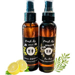 Dezicakes natural toilet paper spray front view set of two bottles for personal hygiene.