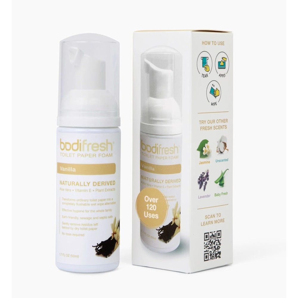 Bodifresh Toilet Paper Foam Vanilla front view authentic imported skincare.