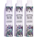 Poo-Pourri Lavender Peppermint Before-You-Go Toilet Spray pack of three front view for bathroom odor prevention.