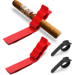 Golf Cart Cigar Holder, Magnetic Clip Cigar with Adjustable Strap, Accommodate All Cigar Sizes,Versatile & Secure Accessory for Golfing, Boating, BBQs, Fishing & Outdoor Enthusiast (2 Pack Red)