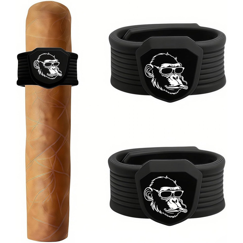 2 Pack Gorilla Magnetic Cigar Holder for Golf Carts - Convenient Cigar Clip with Adjustable Design - Hands-Free Magnetic Cigar Holder for Golfing, Fishing, Travel & More (Black + Black)
