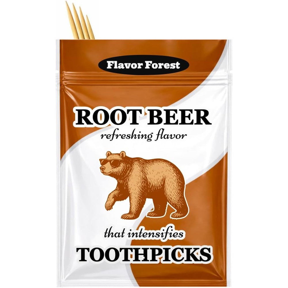 Flavor Forest Root Beer Flavored Toothpicks 100 count front view packaging