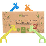 Beautiful Mind organic dental floss picks for kids front view packaging