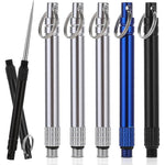 Giantree portable metal toothpicks six count pack front view showcasing individual color variants