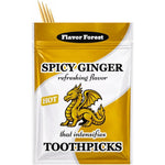Flavor Forest Spicy Ginger Flavored Cinnamon Toothpicks 100 count front view packaging