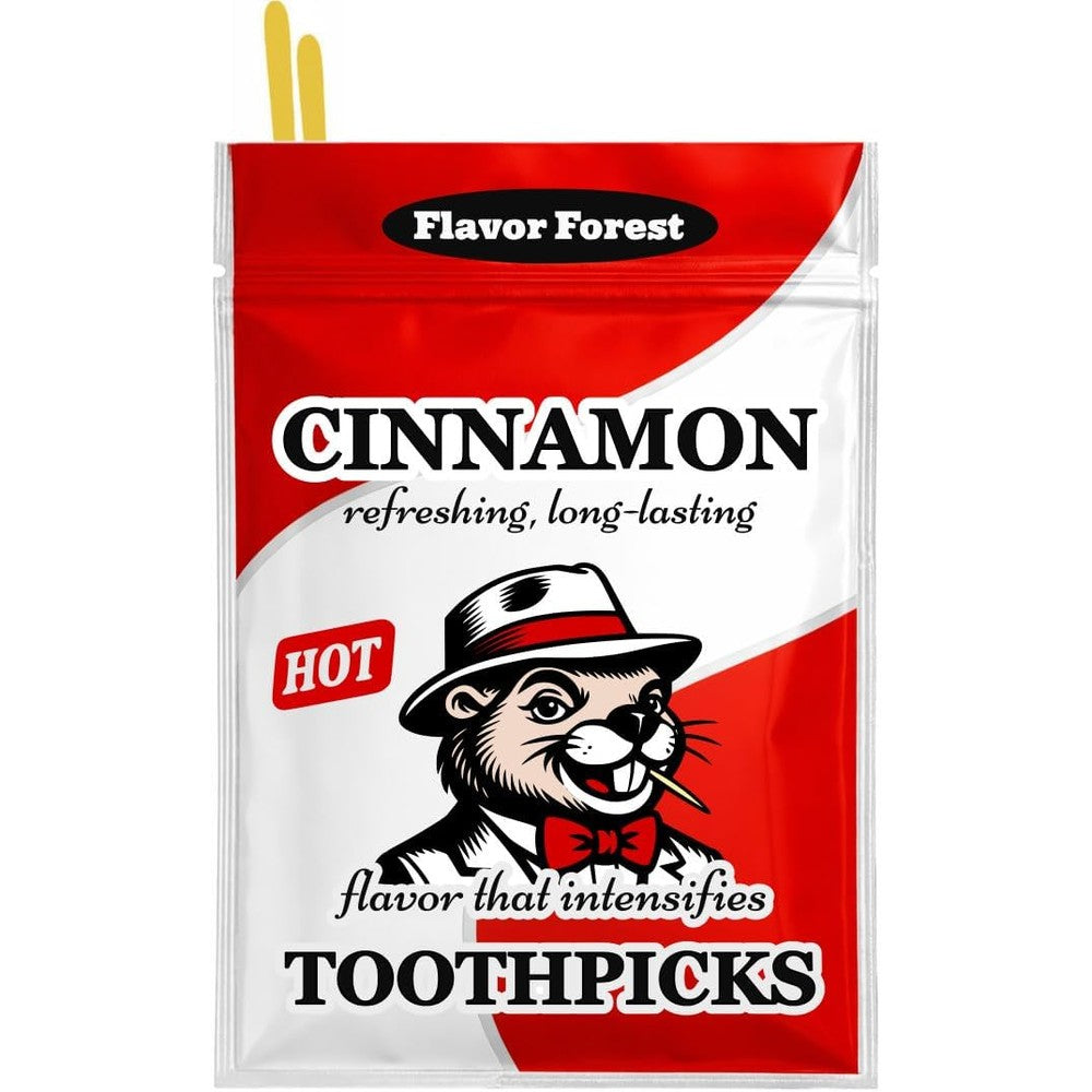 Flavor Forest Hot Cinnamon Toothpicks front view packaging 100 count