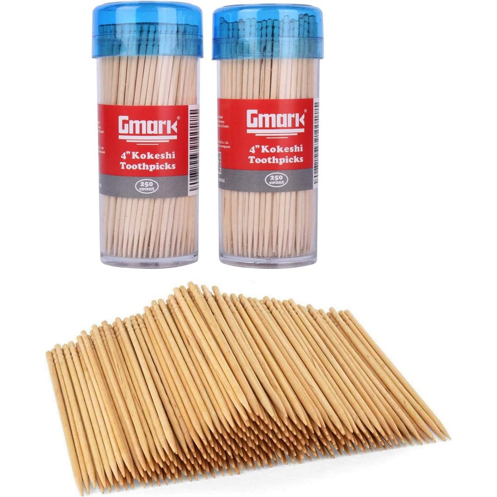 Gmark Premium Kokeshi Toothpicks front view 500 count pack