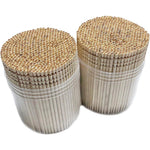 Makerstep 1000 wooden toothpicks in clear holder front view