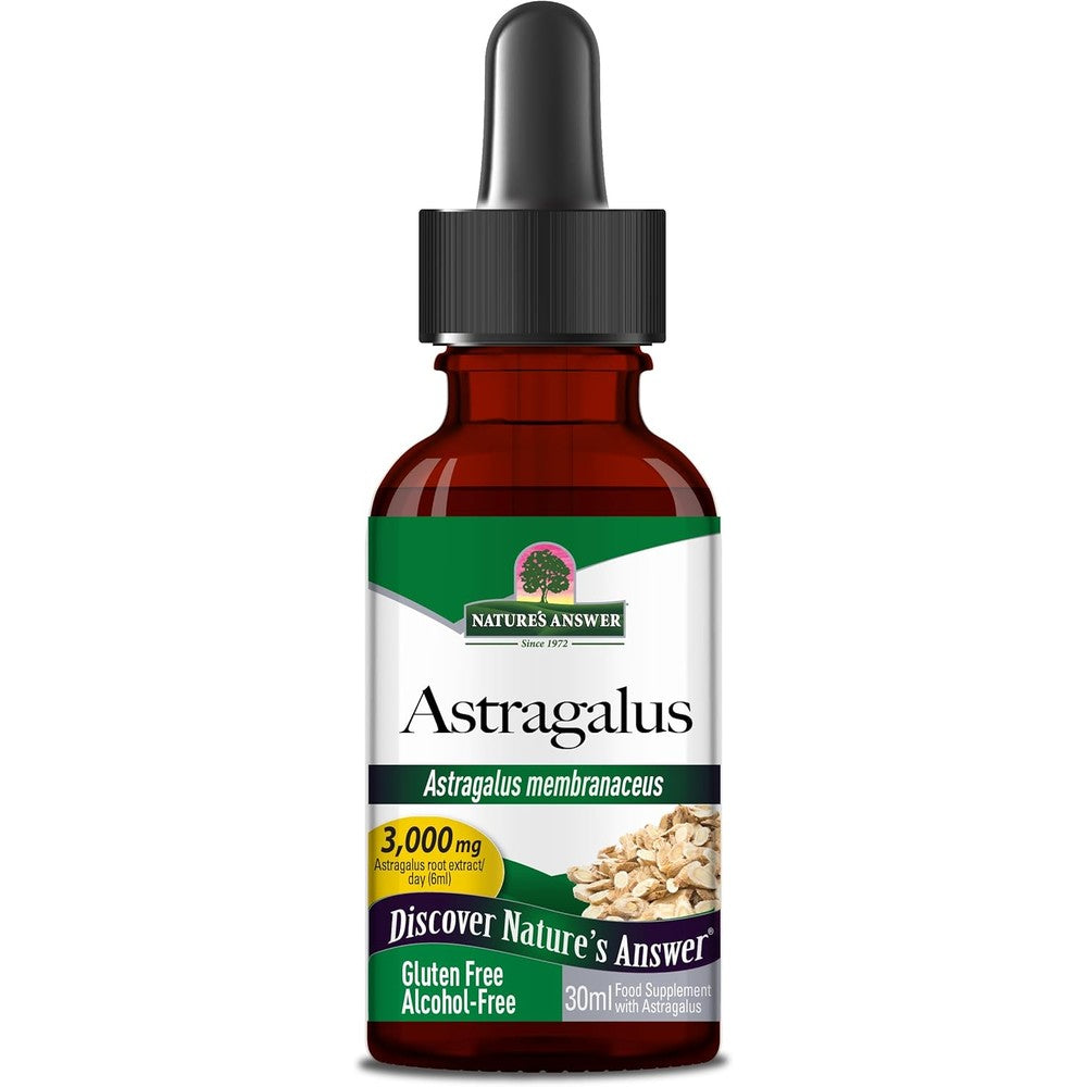 Nature's Answer Astragalus Root Liquid Extract one fluid ounce front bottle view for immune system support