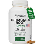 Pristine's Astragalus Root 180 capsules front bottle view for immune system support