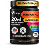 VitaUp Tongkat Ali 20in1 Vitality 90 Capsules bottle front view authentic men wellness supplement