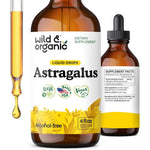 Wild And Organic Astragalus Root Tincture front view bottle for natural immune support