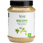 Bixa Botanical Bacopa Monnieri Brahmi Powder front jar view for cognitive wellness