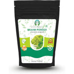 AYURVEDASHREE Centella Asiatica Gotu Kola Brahmi Powder 100g front view of the resealable pouch packaging