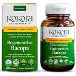 Kokora Regenerative Organic Bacopa 60 capsules bottle front view showing cognitive support label.