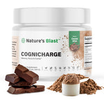 Natures Blast CogniCharge brain supplement powder front view showing authentic imported packaging.