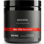 Toniiq Bacopa 45:1 Extract 90 capsules front view bottle showing premium packaging for memory support