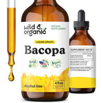 Wild & Organic Bacopa Liquid Drops Brain Support Tincture Alcohol-Free | 120 mL