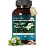 HyberVive Bacopa Monnieri 300mg | 55% Bacosides High Potency Nootropic | 90 Caps