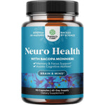 Natures Craft Nootropic Brain Supplement Bacopa Memory Focus Complex | 90 Caps