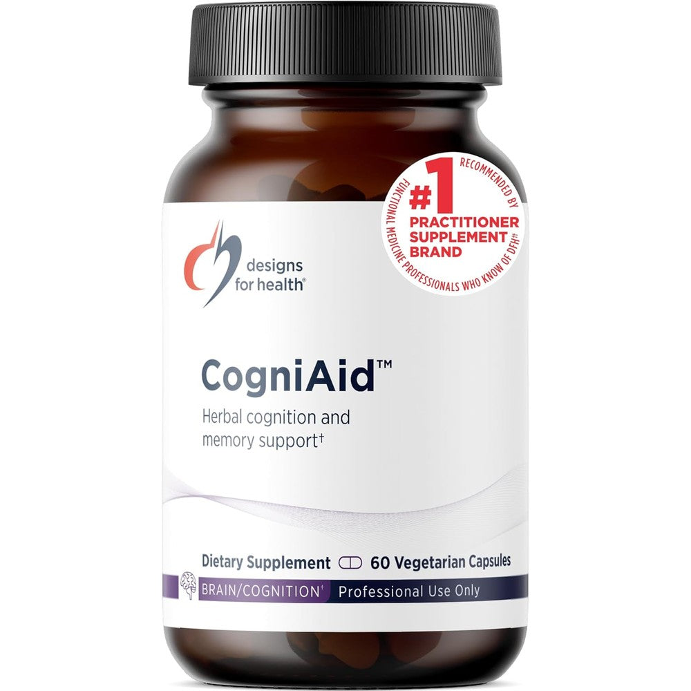 Designs for Health CogniAid bottle front view for brain health