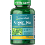 Puritan's Pride Green Tea Standardized Extract 200 capsules front view