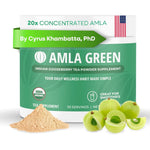Amla Green Tea Superfood Supplement 20x powder jar front view