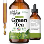 Wild and Organic Green Tea Extract Liquid Drops front label