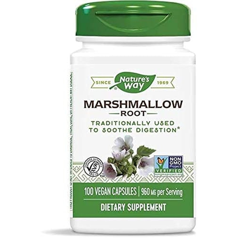 Nature's Way Marshmallow Root 480mg capsules bottle front view
