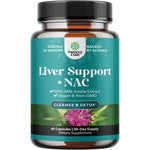Natures Craft Liver Support NAC supplement sixty capsules front view bottle packaging