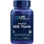Life Extension Advanced Milk Thistle 120 Softgels front bottle view for liver health.