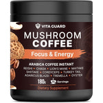 Vita Guard 10 Mushroom Instant Arabica Coffee front view premium imported wellness drink