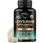 Nutraharmony Organic Lions Mane 1200mg bottle front view for premium cognitive support