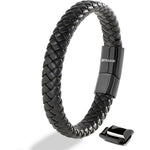 Serasar premium men leather bracelet front view