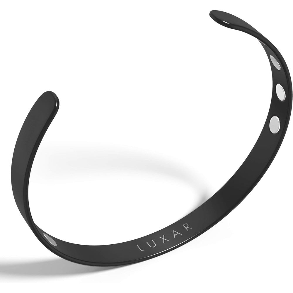 Luxar men's titanium magnetic therapy bracelet front view