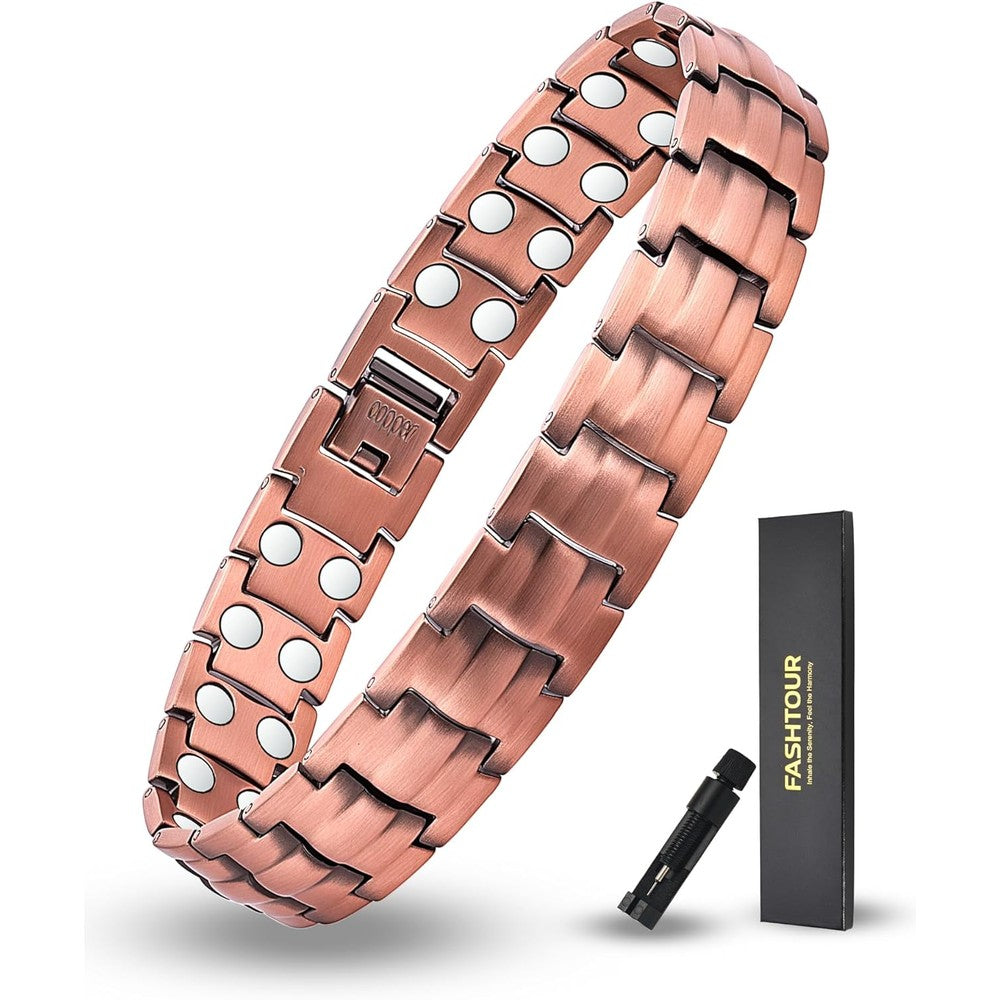 Fashtour copper magnetic bracelet for men front view