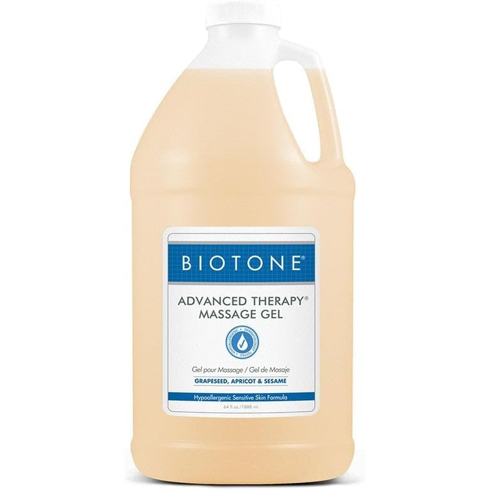 Biotone Advanced Therapy Massage Gel half gallon bottle front view