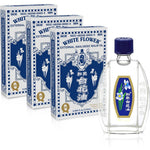 White Flower External Analgesic Balm Oil 3 pack front view showing packaging
