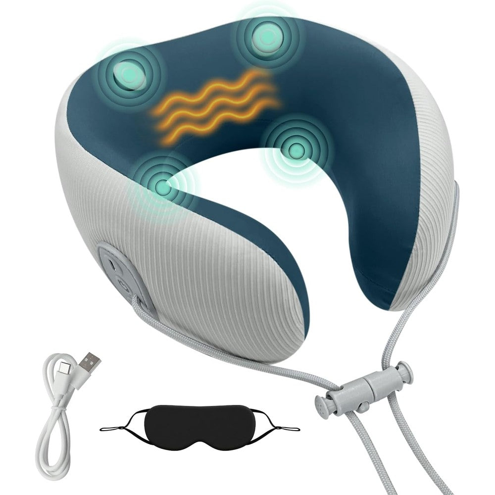 Medicane Neck Travel Pillow front view with massage and heat