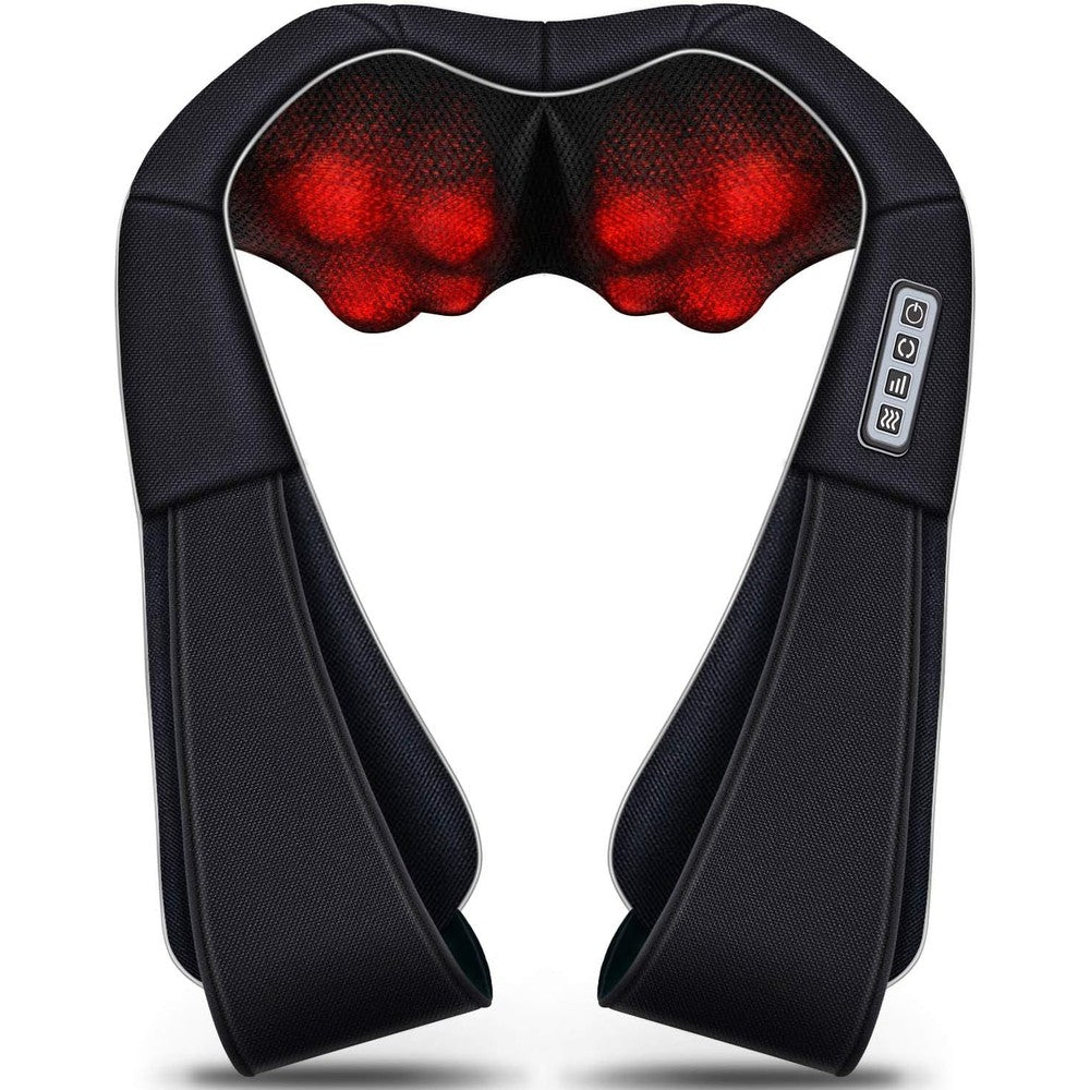VIKTOR JURGEN Shiatsu neck and back massager front view showing 8 massage nodes.