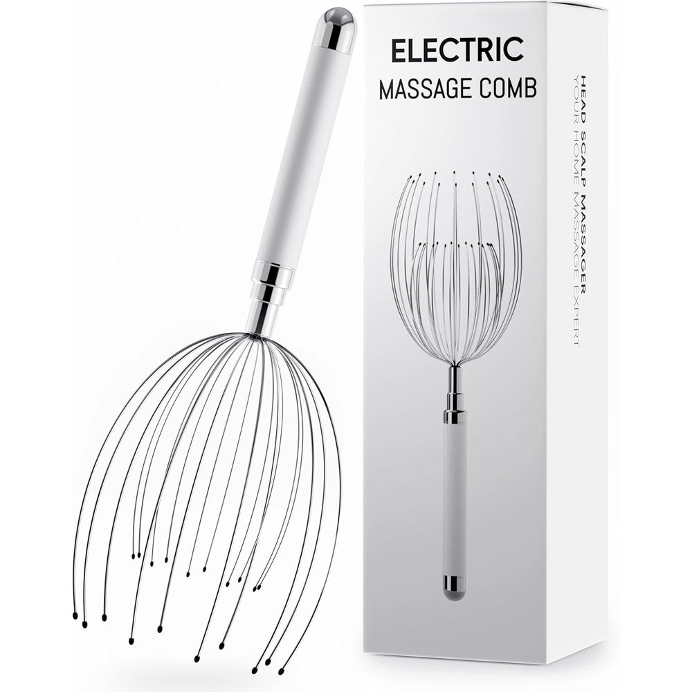 Winyoung Electric Scalp Massager front view showing 20 metal fingers