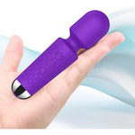 JTFFER Personal Mini Massager purple handheld front view