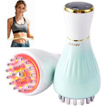 Feejoy Lymphatic Drainage Massager front view showing gradient green body sculpting device