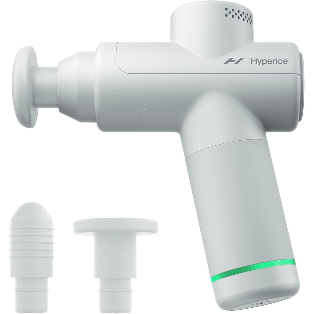 Hyperice Hypervolt Go 2 Arctic Grey front view premium handheld massage gun