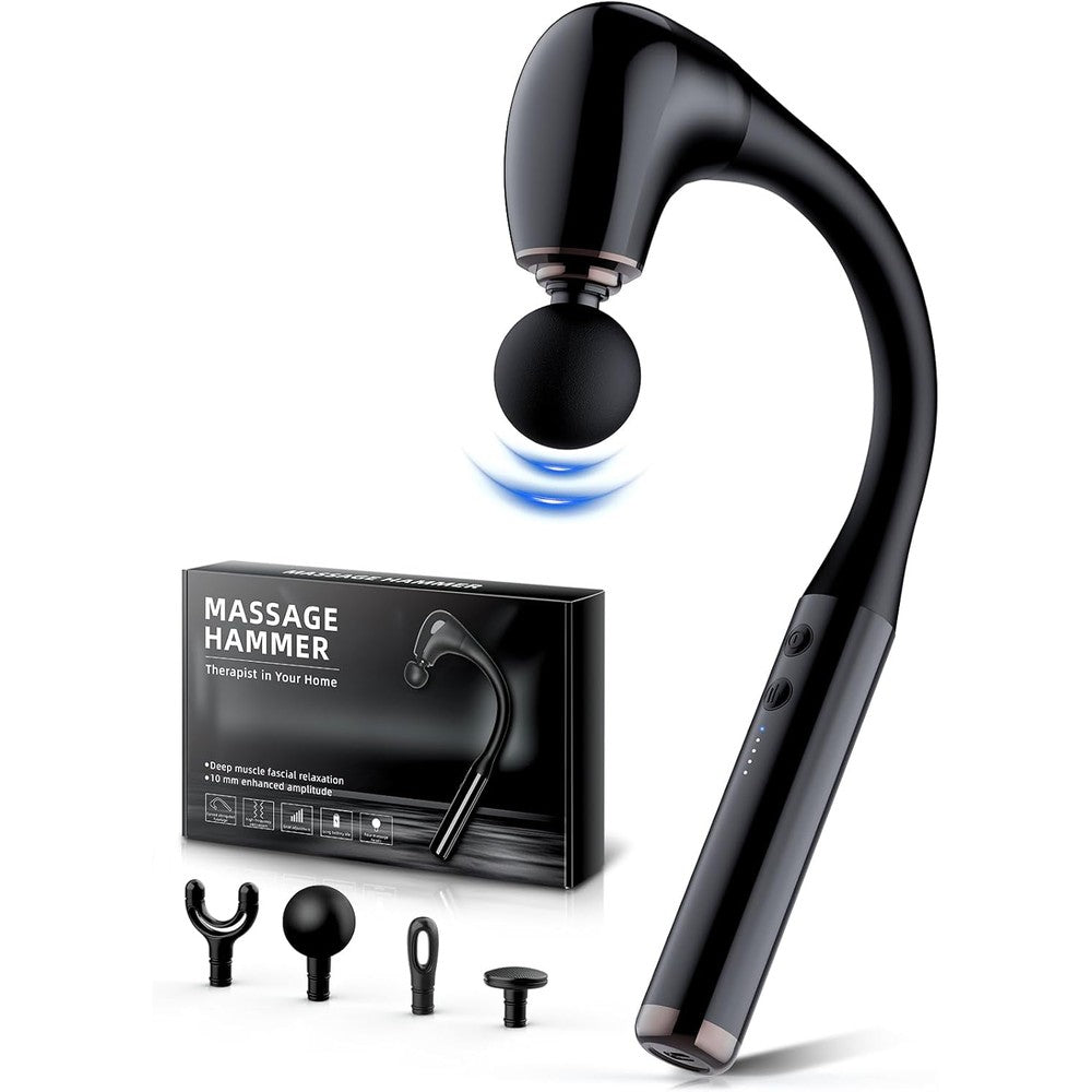 FVZ Deep Tissue Massage Gun front view showcasing the white finish and premium ergonomic design