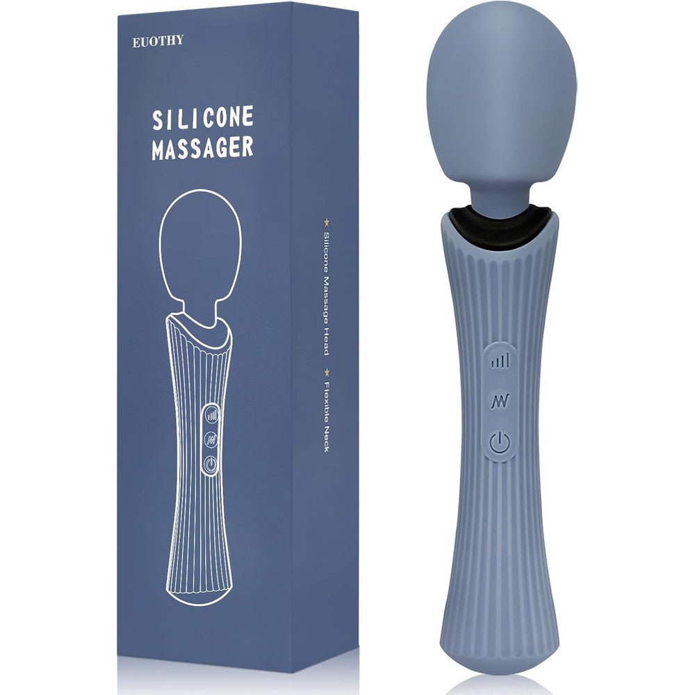 EUOTHY Cordless Handheld Personal Massage Wand front view in Dove Blue color showcase