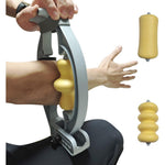 Myogaga Tennis Elbow Relief Forearm Roller Massager front view showcasing the adjustable gear structure.