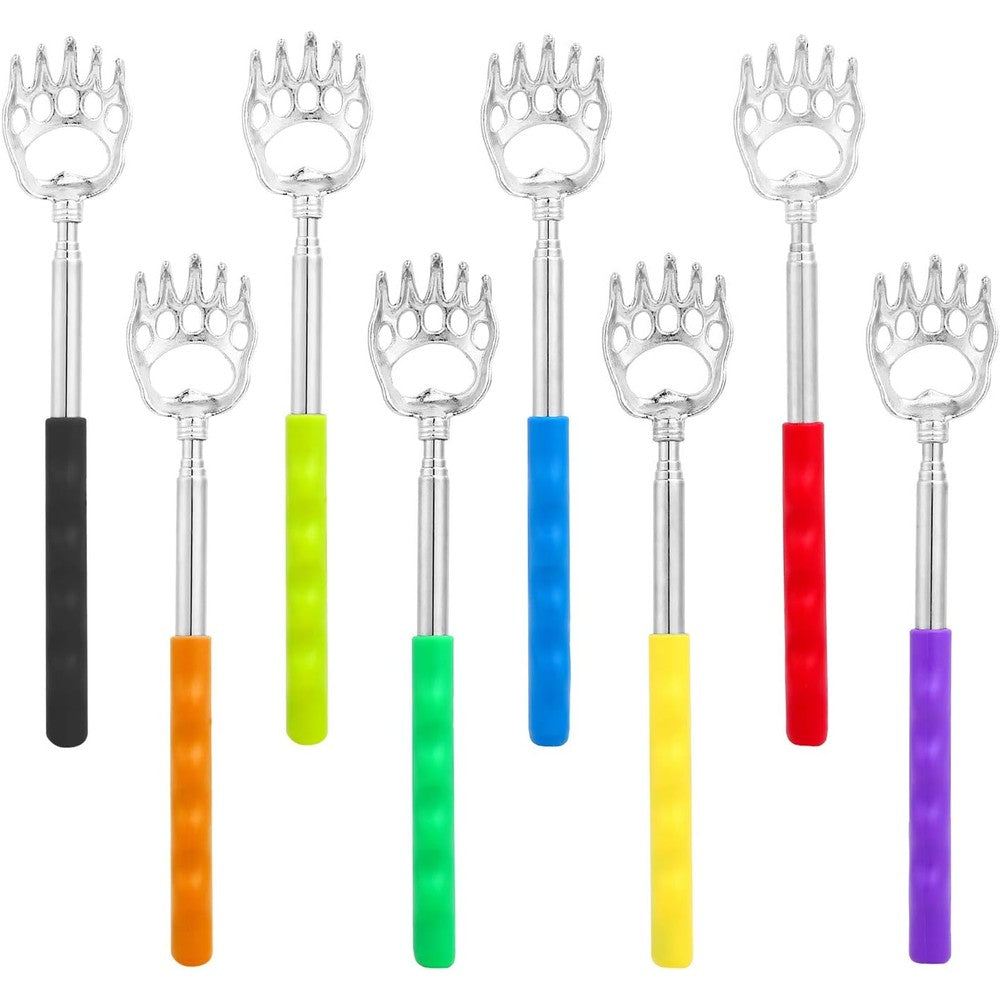 Ohuhu telescoping back scratcher 8 pack front view showcasing different colors