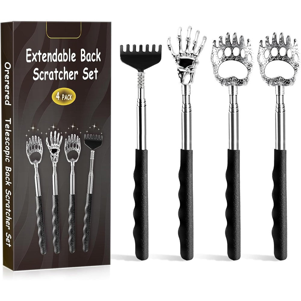Orerered 4-Piece Extendable Back Scratcher Set front view